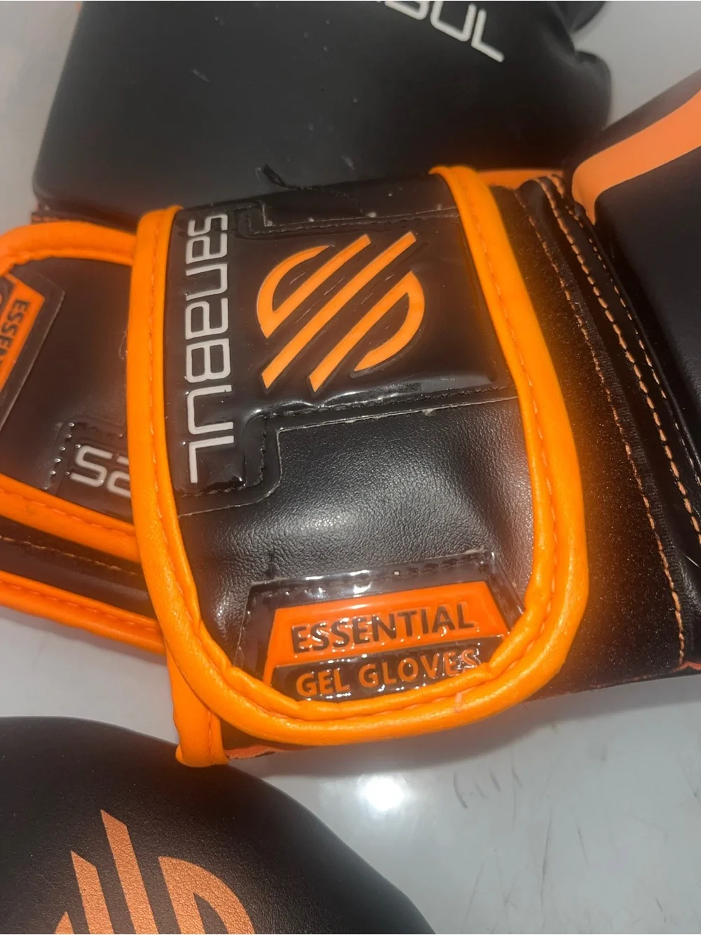 Adult Black and Orange Training Gloves and Mitts Set
